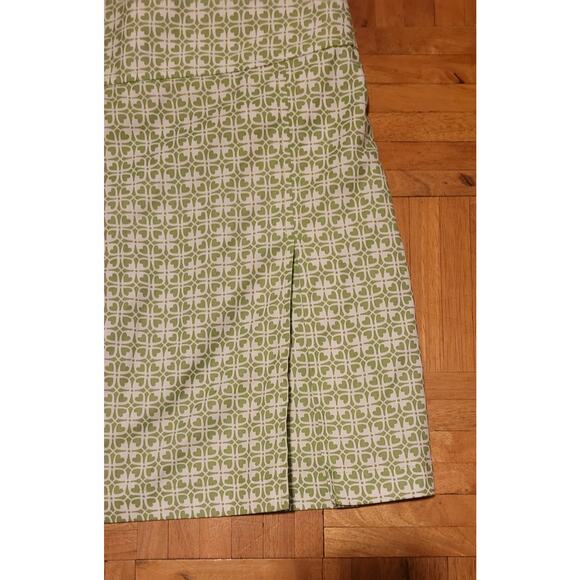 IZOD green white stretch skort lime green and white hearts SIZE 10 w side zipper - Picture 5 of 8